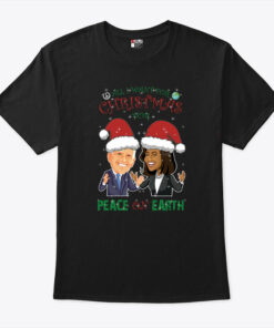 Peace On Earth Christmas Shirt Joe Biden and Kamala Harris