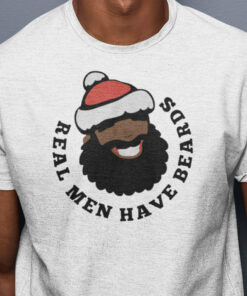 Real Men Have Beards Shirt Black Santa