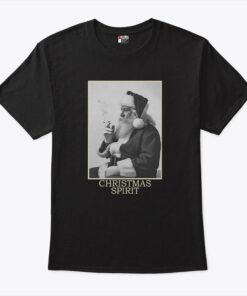 Santa Smoking Christmas Spirit T Shirt