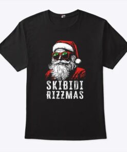 Skibidi Rizzmas Christmas Rizz Santa Claus T Shirt