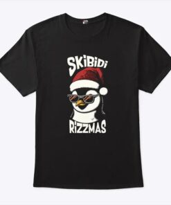 Skibidi Rizzmas Gen Alpha Slang Christmas Penguin T Shirt