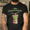 The Bookworm Reindeer Shirt Reindeer Reading Books