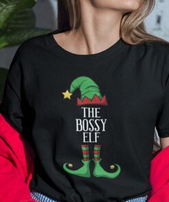 The Bossy Elf Shirt Xmas Gift Family Group Elf Christmas