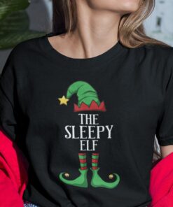 The Sleepy Elf Shirt Xmas Gift Family Group Elf Christmas
