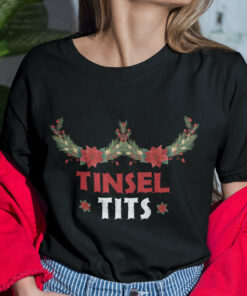 Tinsel Tits Shirt Merry Christmas Couple Tee