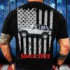 Upload Car Photo American flag shirt only back