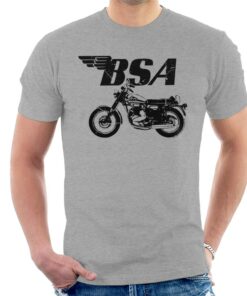 BSA Logo Distressed Thunderbolt Motorcycle Men’s T-Shirt