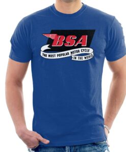 BSA Most Popular Motor Cycle In The World Logo Men’s T-Shirt BSA Most Popular Motor Cycle In The World Logo Men’s T-Shirt