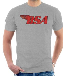 BSA Motorcycle Logo Distressed Effect Men’s T-Shirt