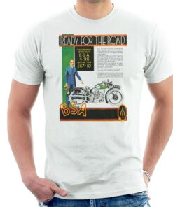 BSA OHV Vee Twin Motorcycle Ready For The Road Men’s T-Shirt