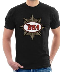 BSA Red Logo Gold Badge Men’s T-Shirt BSA Red Logo Gold Badge Men’s T-Shirt