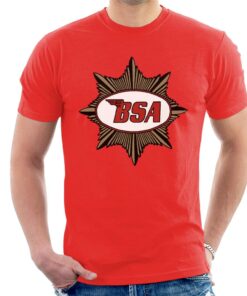 BSA Red Logo Gold Badge Men’s T-Shirt