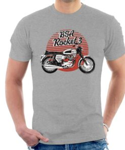 BSA Rocket 3 Roadster Motorcycle Sunset Men’s T-Shirt