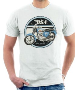 BSA Royal Star 500 Motorcycle Distressed Badge Men’s T-Shirt
