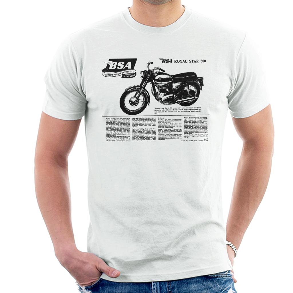 BSA Royal Star 500 Motorcycle Newspaper Ad Men's T-Shirt BSA Royal Star 500 Motorcycle Newspaper Ad Men's T-Shirt