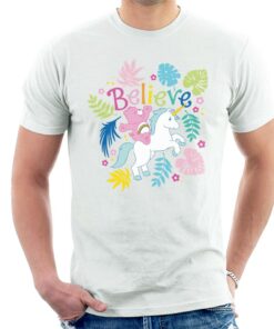 Care Bears Cheer Bear Unicorn Believe Men’s T-Shirt