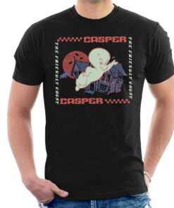 Casper The Friendly Ghost Check Square Men’s T-Shirt