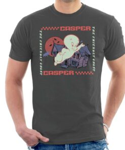 Casper The Friendly Ghost Check Square Men’s T-Shirt