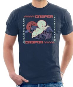 Casper The Friendly Ghost Check Square Mens T Shirt 3