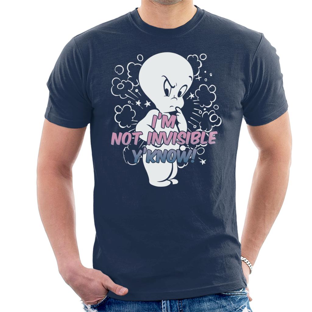 Casper The Friendly Ghost Cross I'm Not Invisible Y'Know Men's T-Shirt Casper The Friendly Ghost Cross I'm Not Invisible Y'Know Men's T-Shirt