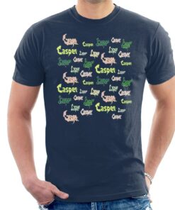 Casper The Friendly Ghost Logo Fonts Mens T Shirt 3