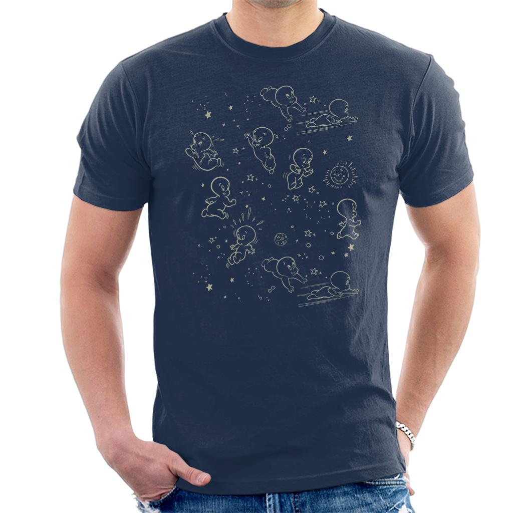 Casper The Friendly Ghost Night Stars Men's T-Shirt Casper The Friendly Ghost Night Stars Men's T-Shirt