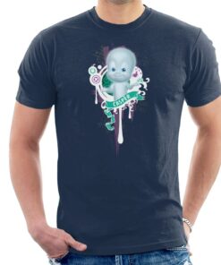 Casper The Friendly Ghost School Emblem Mens T Shirt 3