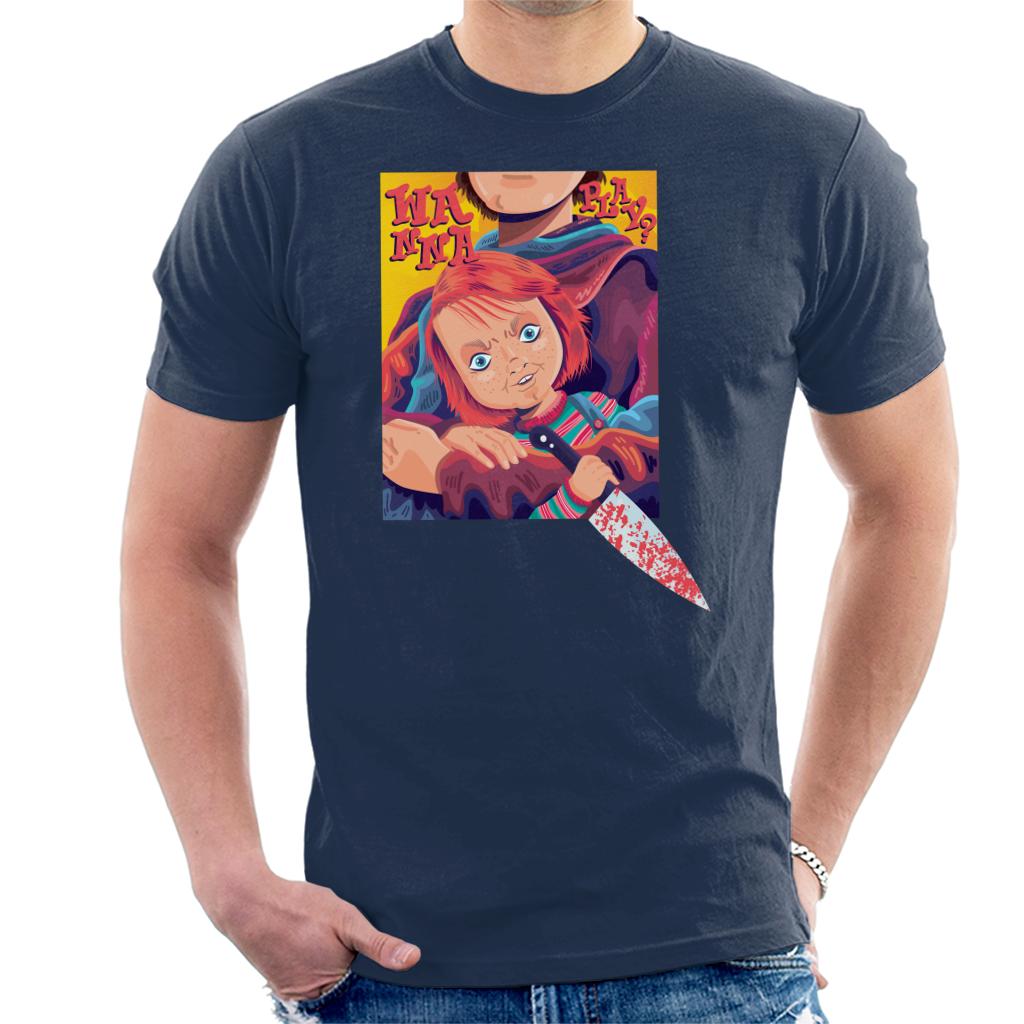 Child's Play Chucky Wanna Play Knife Men's T-Shirt Child's Play Chucky Wanna Play Knife Men's T-Shirt