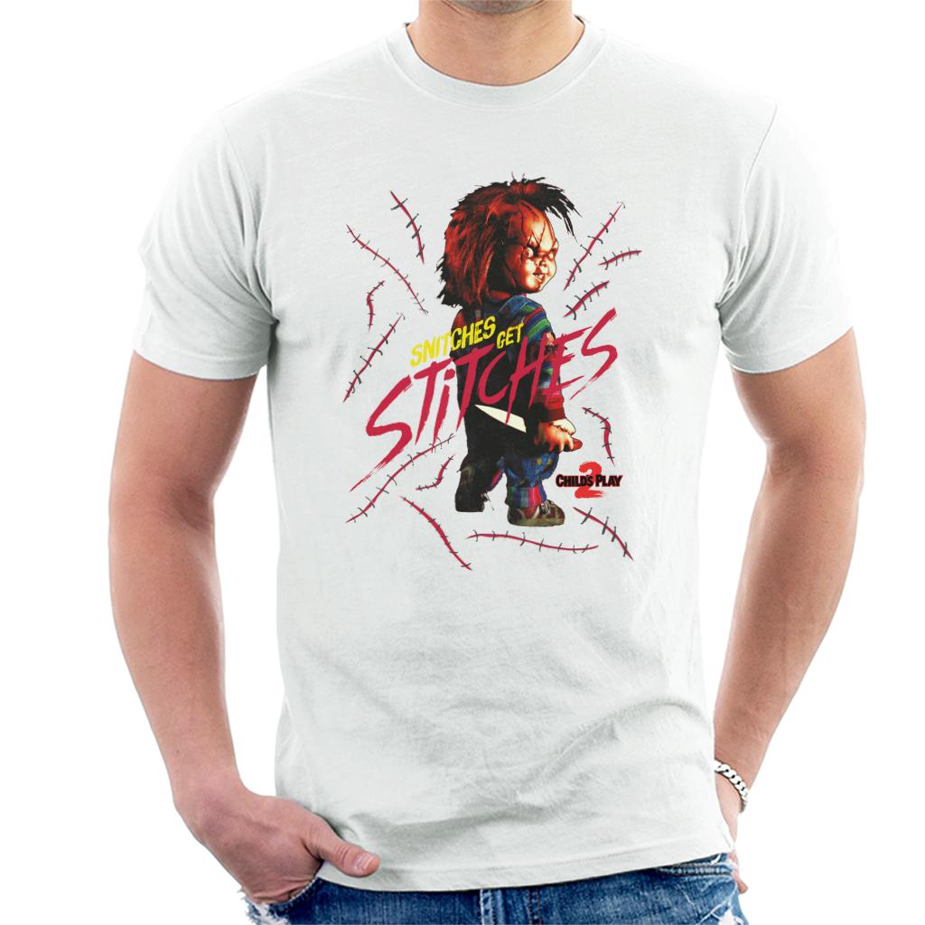 Chucky Childs Play 2 Snitches Get Stitches Men's T-Shirt Chucky Childs Play 2 Snitches Get Stitches Men's T-Shirt