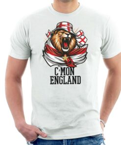 C’mon England Flag Lion Roar Euro Football England Euro Football Men’s T-Shirt